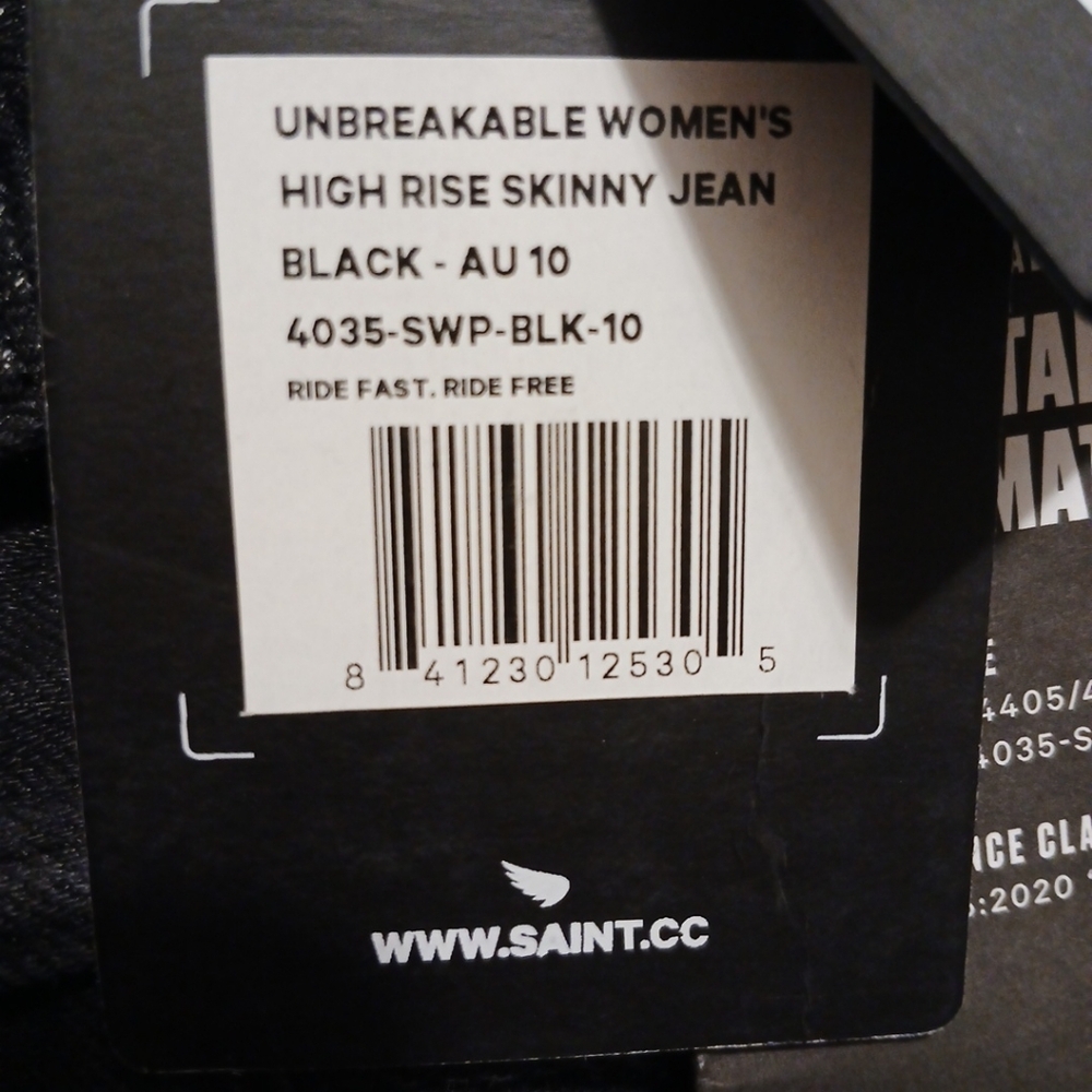 🏍SA1NT Motorcycle Jeans Unbreakable Women’s Size US 6 / AU 10 /EU38 - Picture 2 of 15